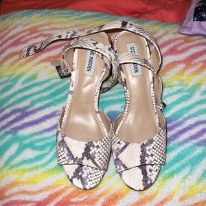 Steve Madden Snake Skin Block Heel
